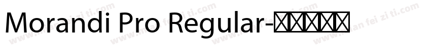 Morandi Pro Regular字体转换